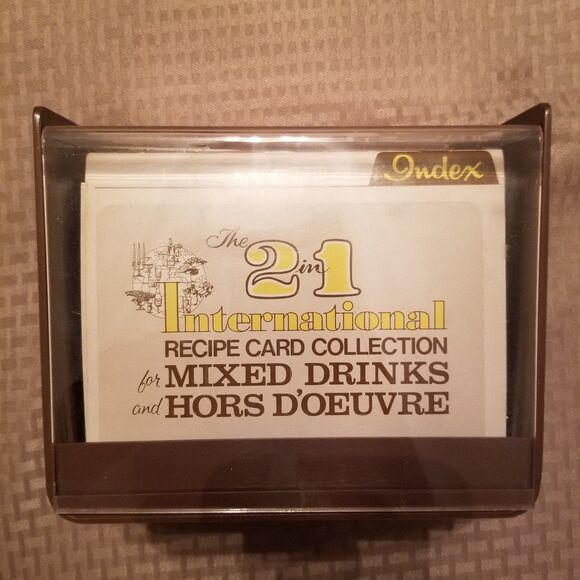 1977 The 2 in 1 International Recipe Card Collection Mixed Drinks Appetizers vtg - Picture 9 of 9